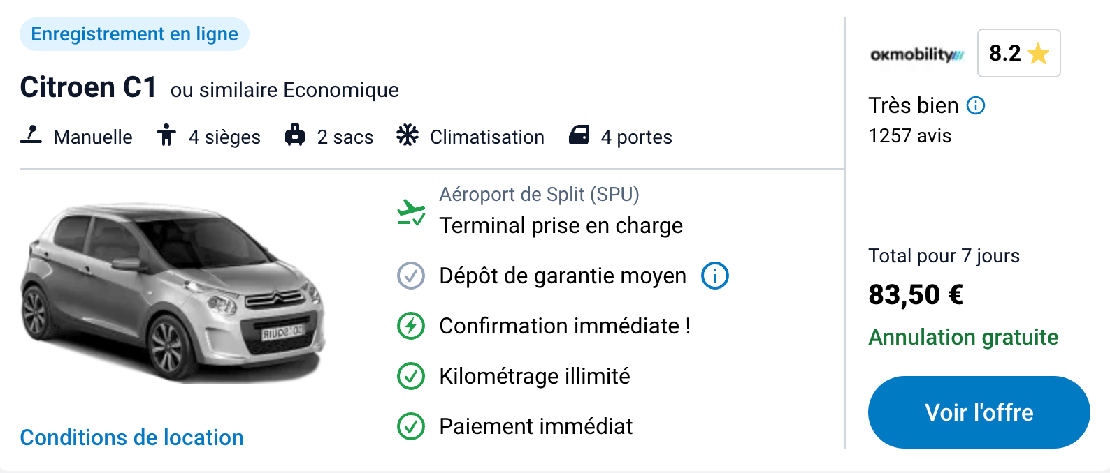 split location petite voiture