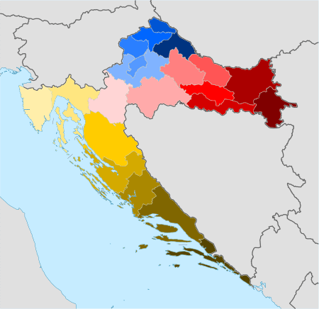 comitats de croatie