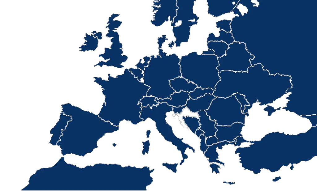 carte croatie distance france