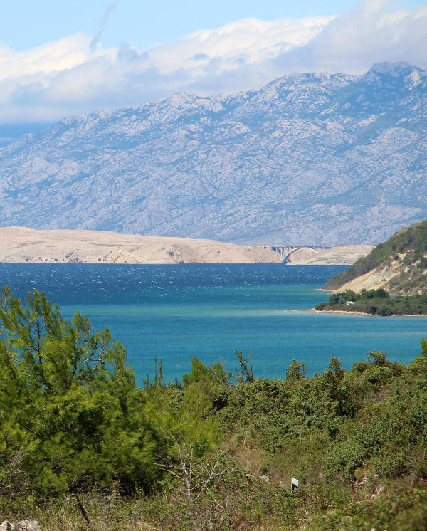 baie de Ljubac et île de Pag