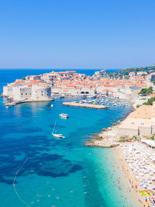 Croatie - plage de dubrovnik