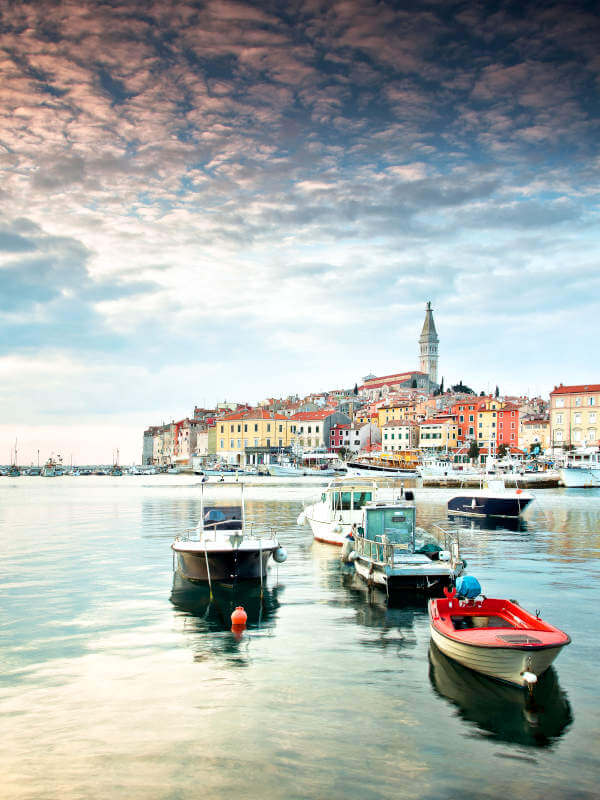 rovinj, depuis la mer