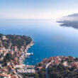 Vue aérienne de Rabac en croatie