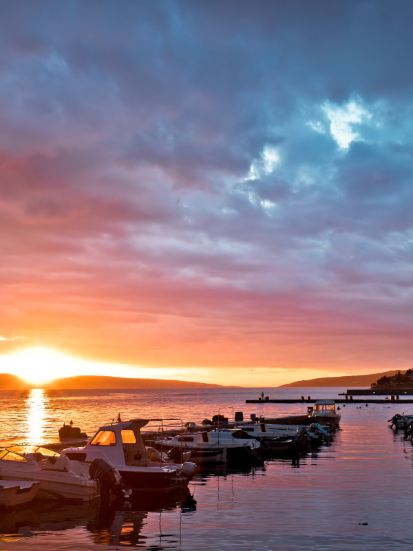 Coucher de soleil à Karlobag