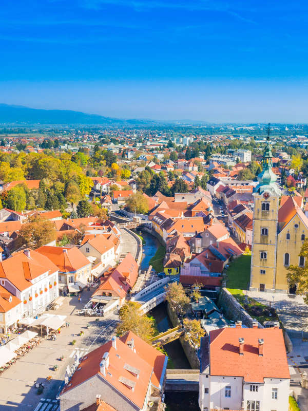 Vue aérienne de Samobor