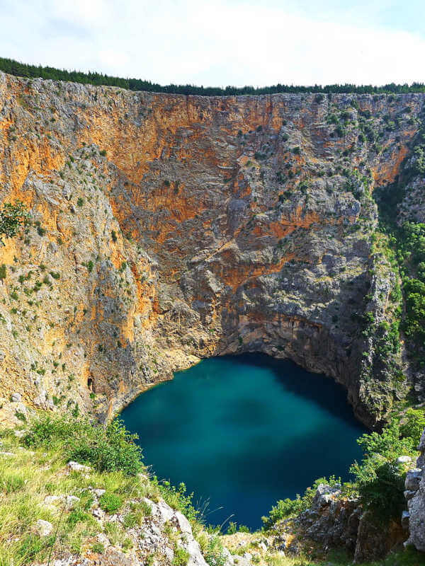 Lac bleu et lac rouge d’Imotski