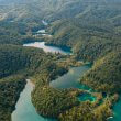 Vue sur les lacs de Plitvice