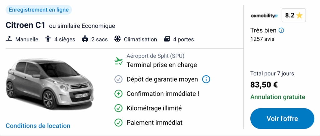 split location petite voiture